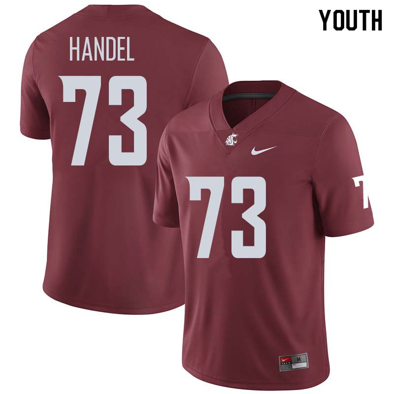 Youth #73 Vaughnden Handel Washington State Cougars College Football Jerseys Sale-Crimson - Click Image to Close